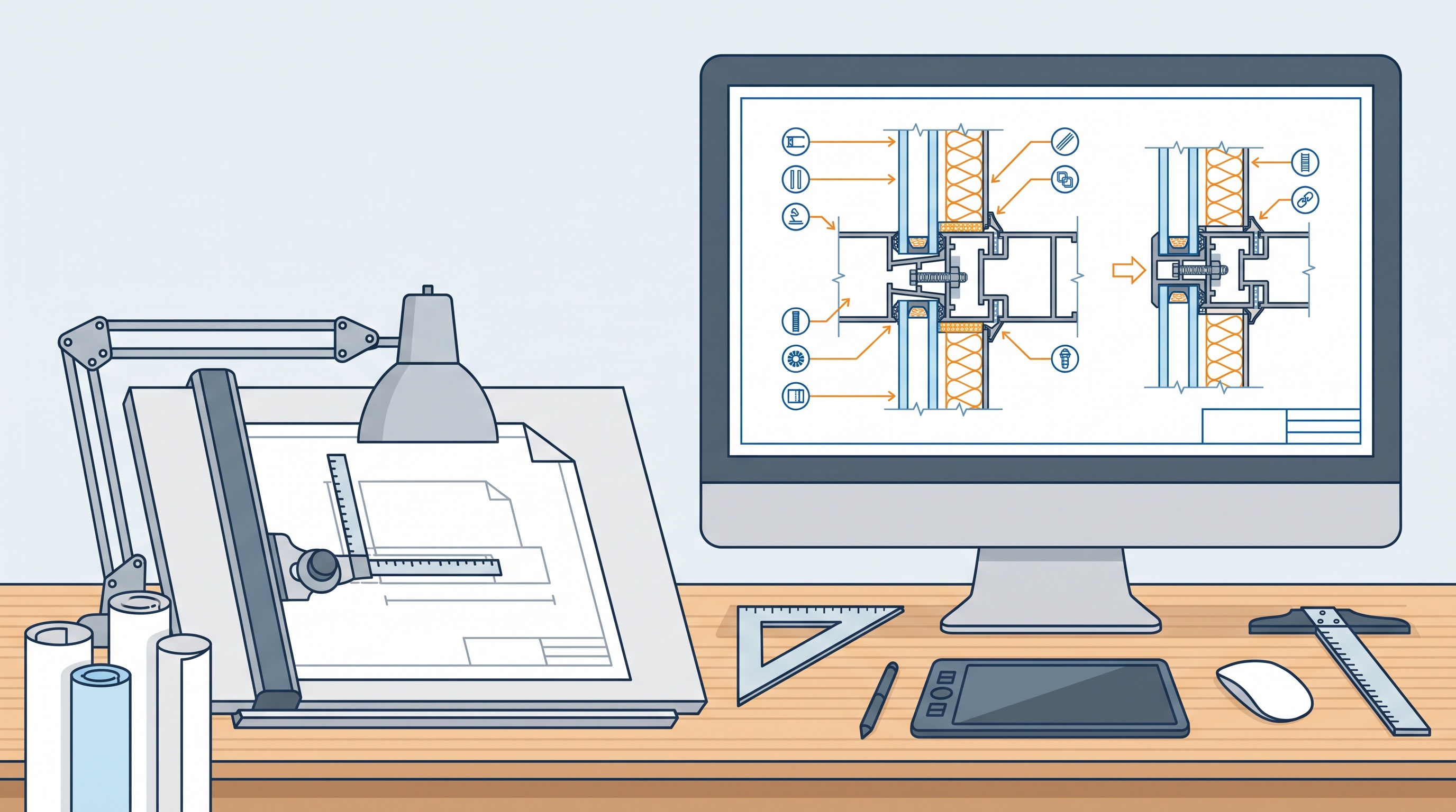 Giydirme Cephe DWG Detayları: Teknik Çizim ve Kesit Rehberi